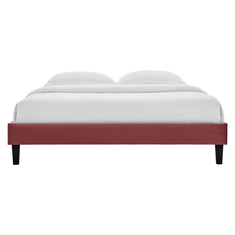 Reign Twin Performance Velvet Platform Bed Frame