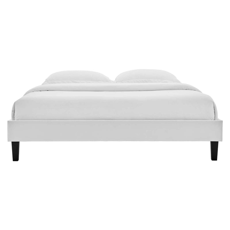 Reign King Performance Velvet Platform Bed Frame