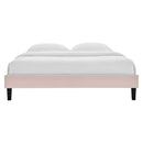 Reign King Performance Velvet Platform Bed Frame