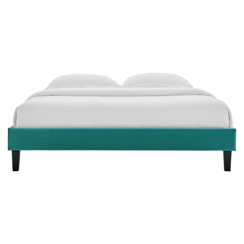 Reign Twin Performance Velvet Platform Bed Frame