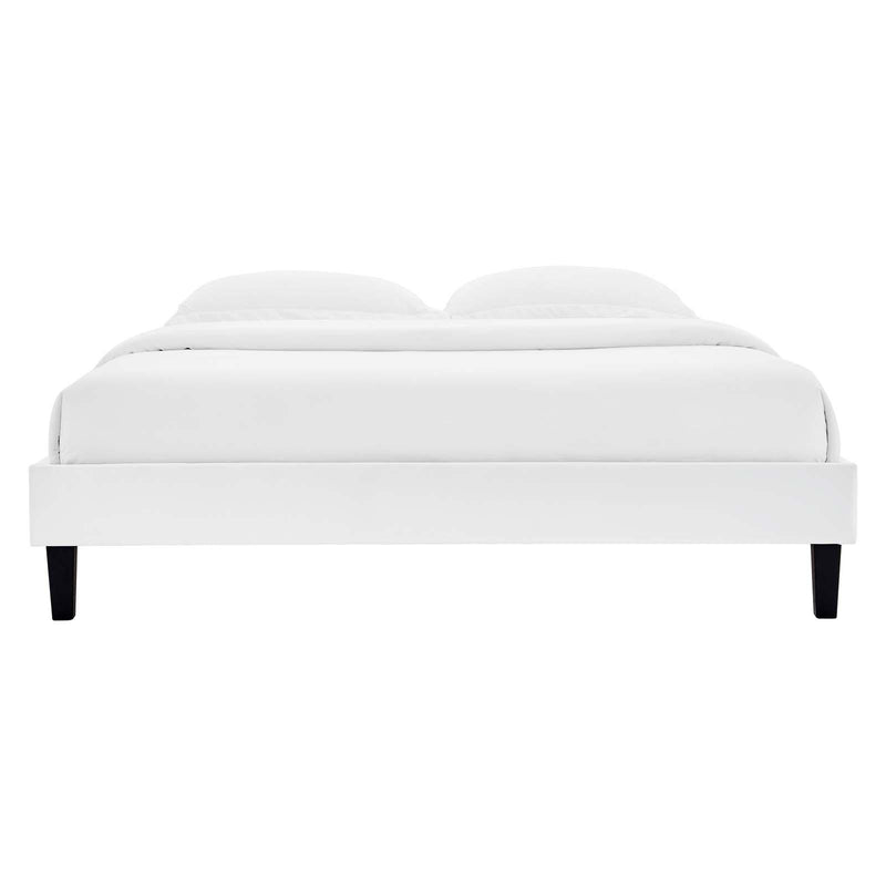 Reign Queen Performance Velvet Platform Bed Frame