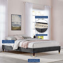 Harlow Twin Performance Velvet Platform Bed Frame