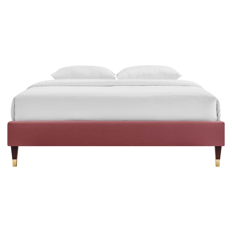 Harlow King Performance Velvet Platform Bed Frame