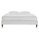 Harlow Twin Performance Velvet Platform Bed Frame