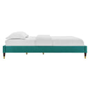 Harlow Full Performance Velvet Platform Bed Frame