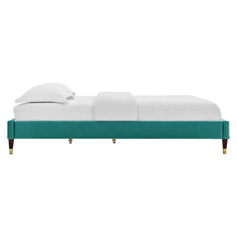 Harlow King Performance Velvet Platform Bed Frame