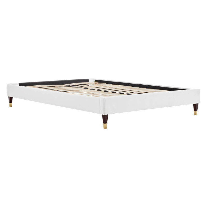 Harlow Queen Performance Velvet Platform Bed Frame