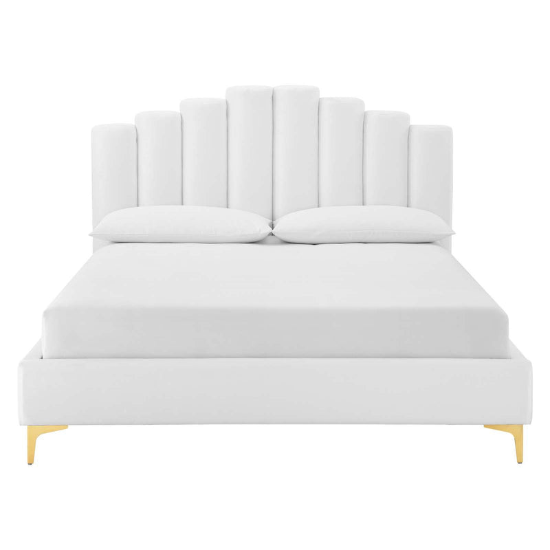 Olivia Queen Performance Velvet Platform Bed