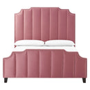 Lucille Queen Performance Velvet Platform Bed