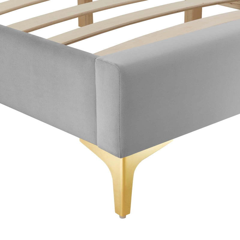 Sutton King Performance Velvet Bed Frame