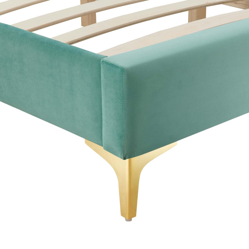 Sutton Twin Performance Velvet Bed Frame