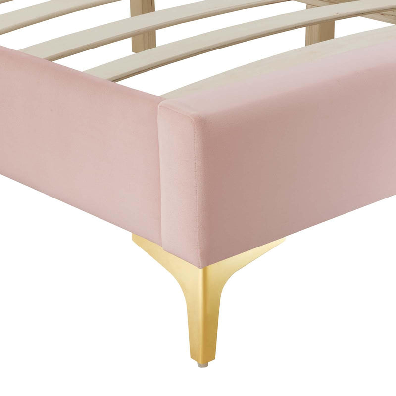 Sutton King Performance Velvet Bed Frame