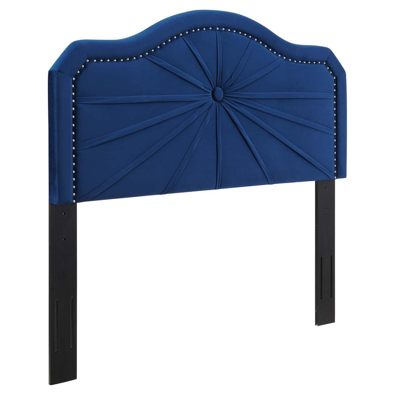 Kristin Pleated Performance Velvet Twin Headboard