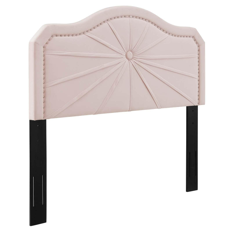 Kristin Pleated Performance Velvet Twin Headboard