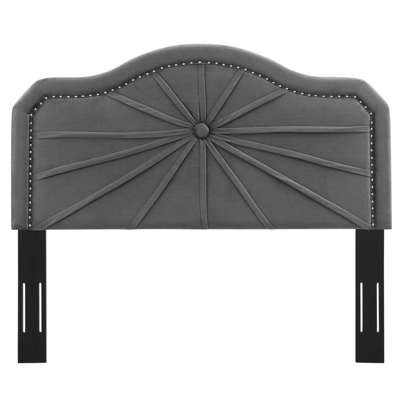 Kristin Pleated Performance Velvet Twin Headboard