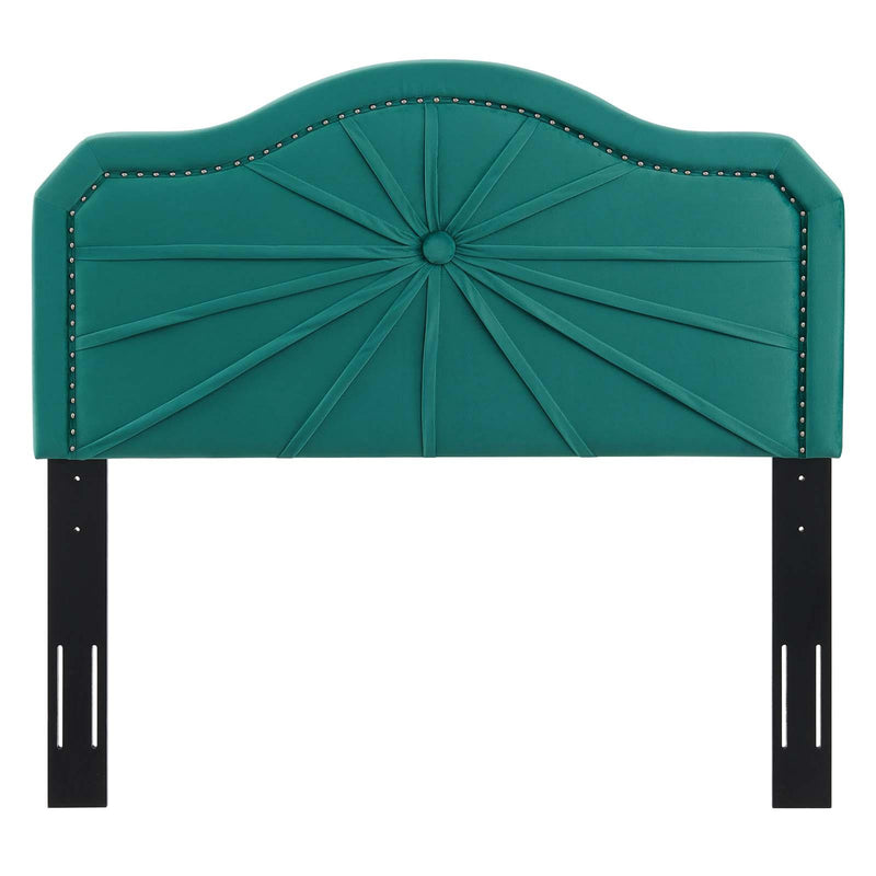 Kristin Pleated Performance Velvet Twin Headboard