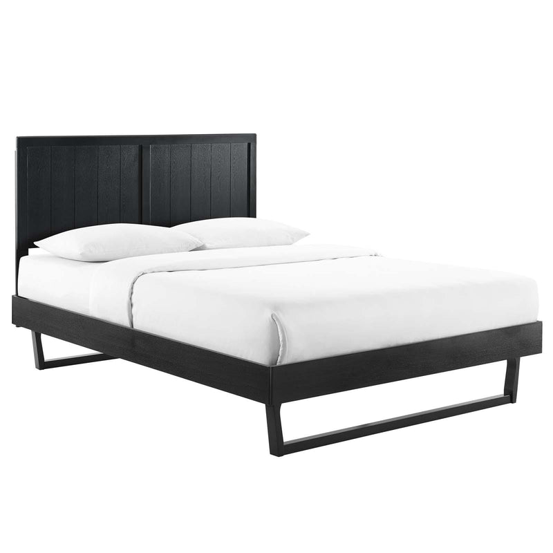 Alana Queen Wood Platform Bed With Angular Frame image