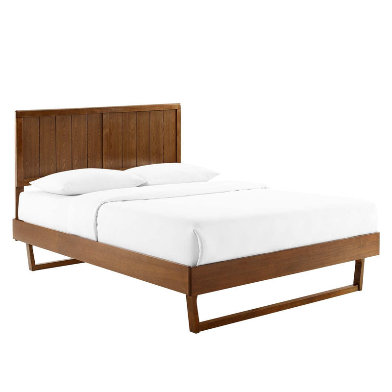 Alana Twin Wood Platform Bed With Angular Frame