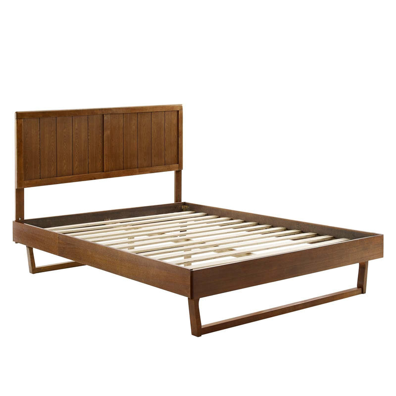 Alana Twin Wood Platform Bed With Angular Frame