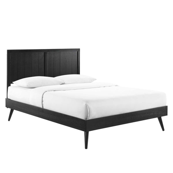 Alana Queen Wood Platform Bed With Splayed Legs image