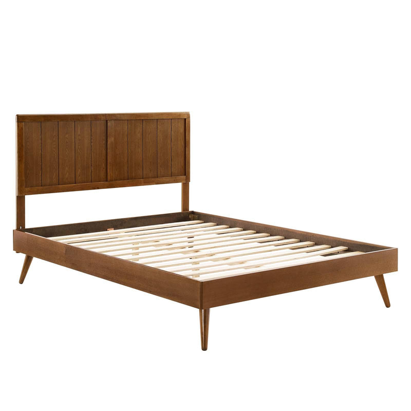 Alana Twin Wood Platform Bed With Splayed Legs