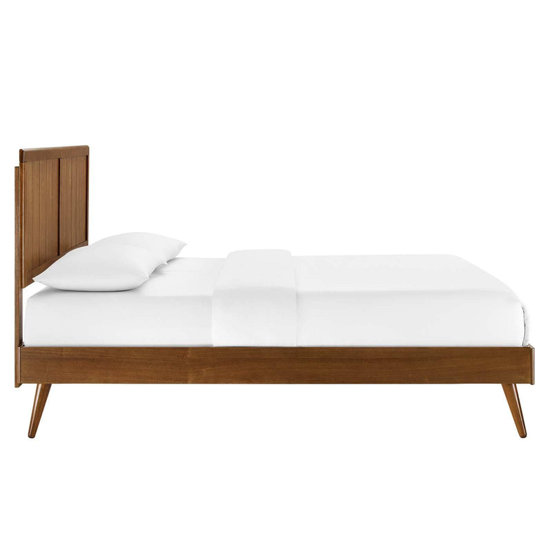 Alana Twin Wood Platform Bed With Splayed Legs