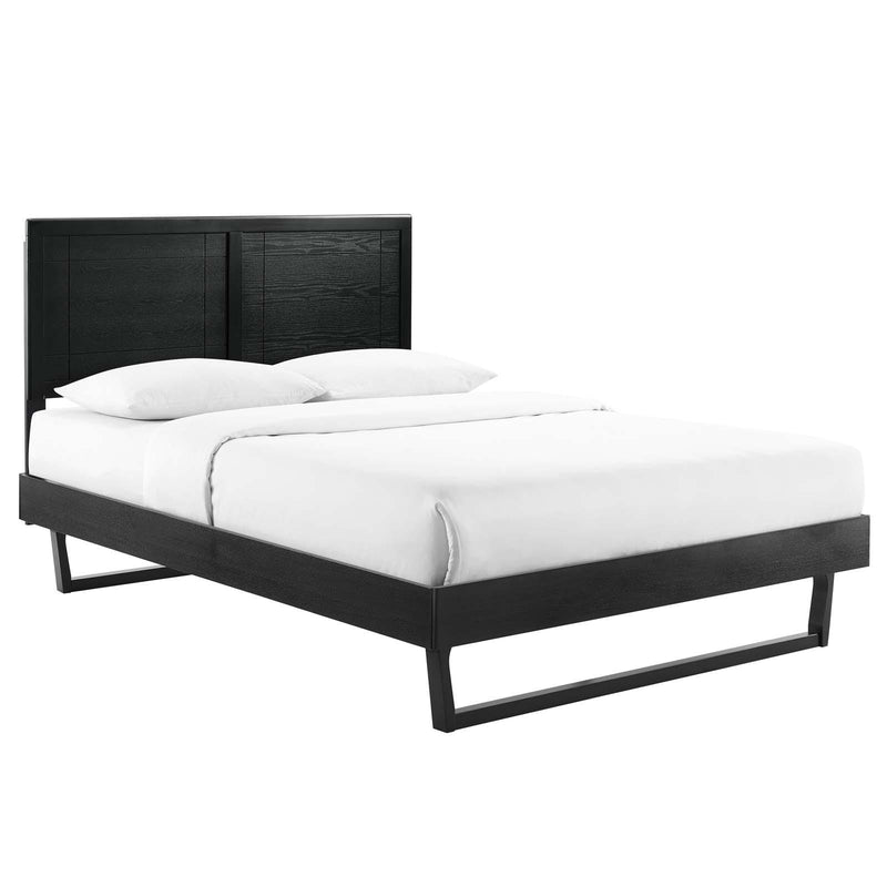 Marlee King Wood Platform Bed With Angular Frame image