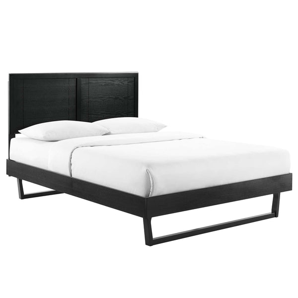 Marlee Twin Wood Platform Bed With Angular Frame image