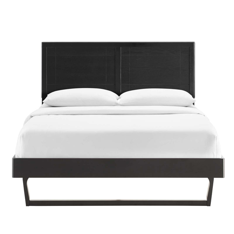 Marlee King Wood Platform Bed With Angular Frame