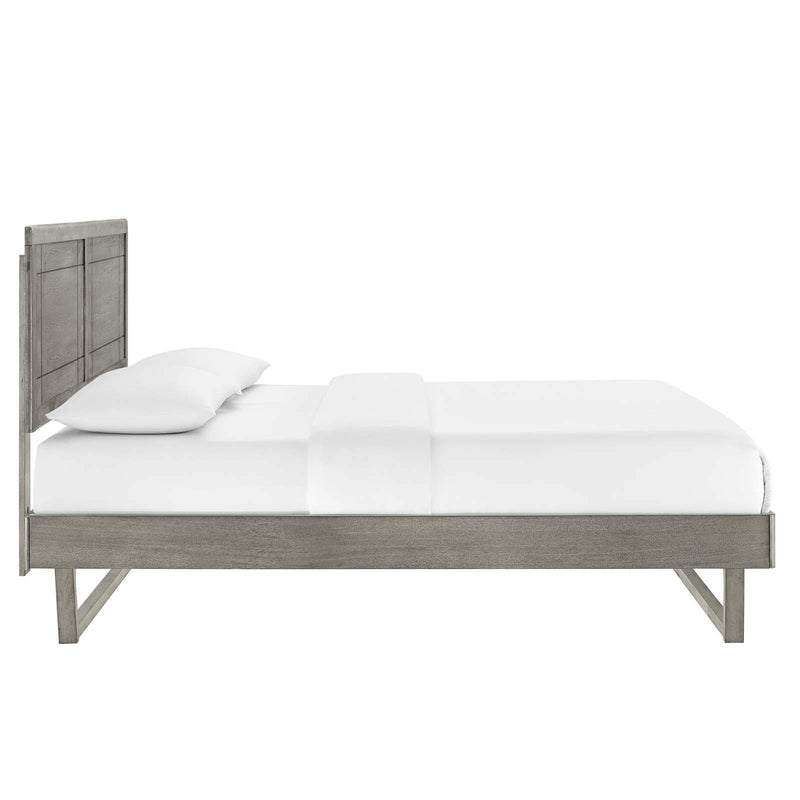 Marlee Twin Wood Platform Bed With Angular Frame