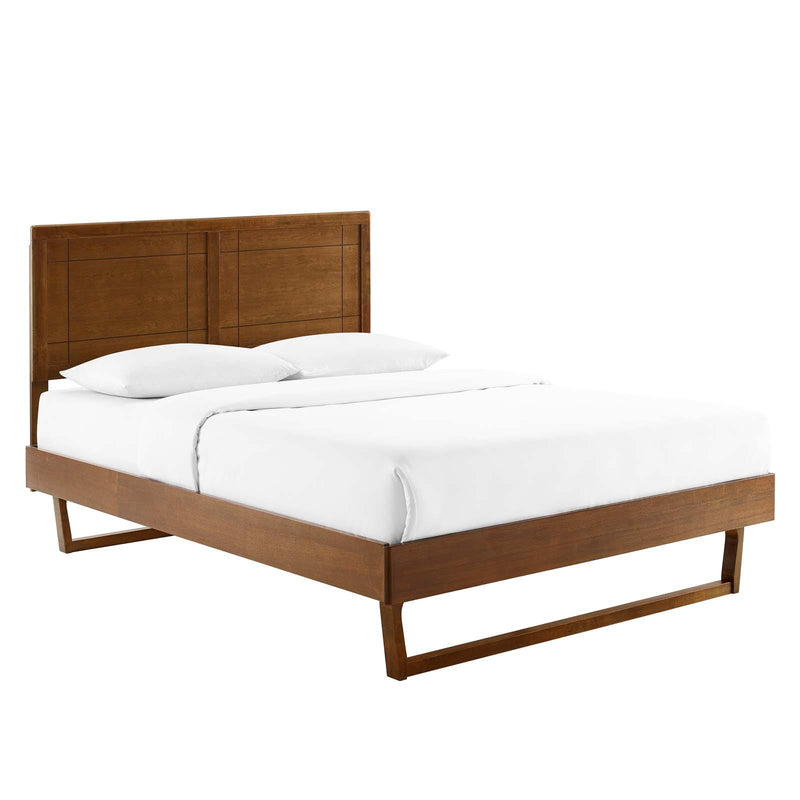 Marlee Queen Wood Platform Bed With Angular Frame