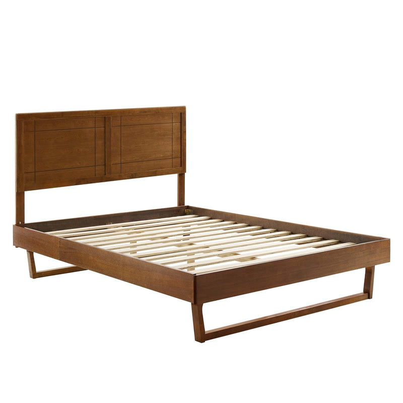 Marlee Queen Wood Platform Bed With Angular Frame