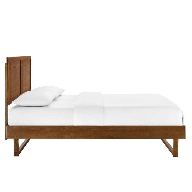 Marlee King Wood Platform Bed With Angular Frame