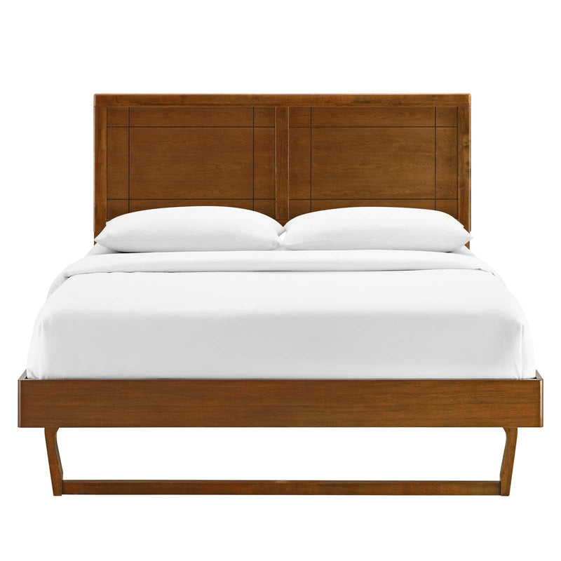 Marlee Twin Wood Platform Bed With Angular Frame