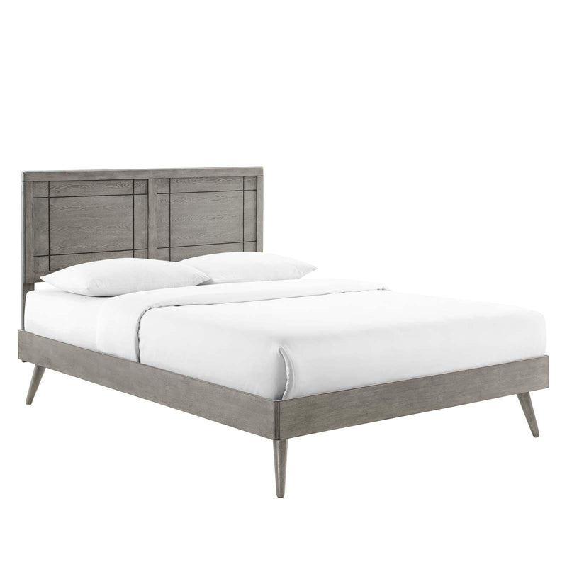 Marlee Twin Wood Platform Bed With Splayed Legs