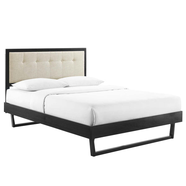 Willow Full Wood Platform Bed With Angular Frame image