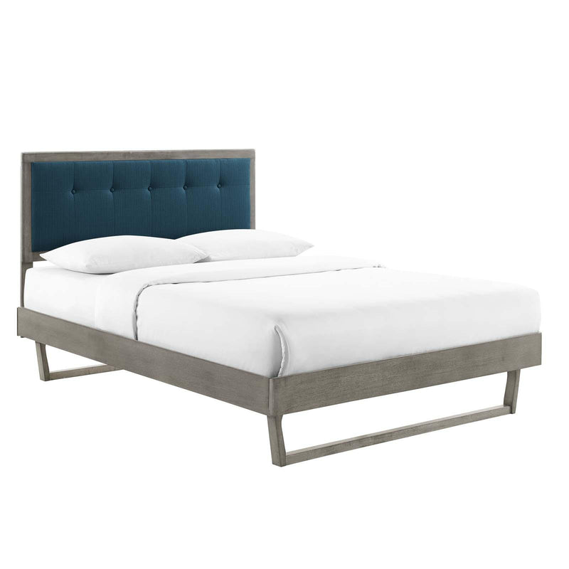 Willow Twin Wood Platform Bed With Angular Frame