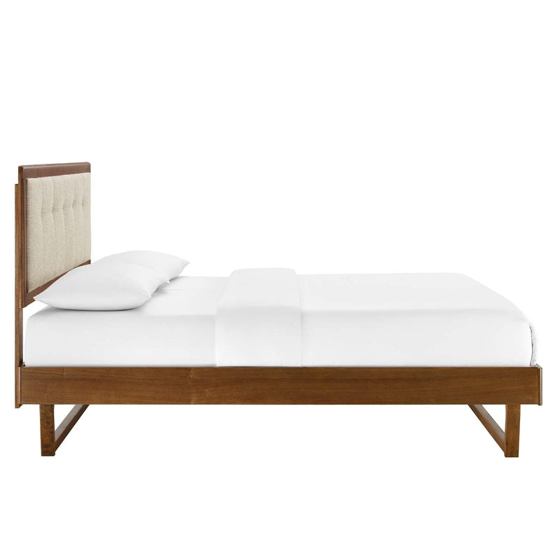 Willow Twin Wood Platform Bed With Angular Frame