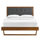 Willow Full Wood Platform Bed With Angular Frame
