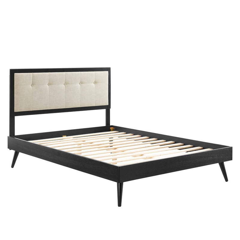 Willow Twin Wood Platform Bed With Splayed Legs