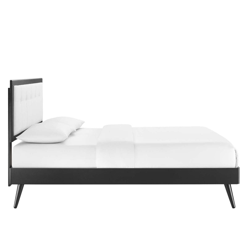 Willow King Wood Platform Bed With Splayed Legs