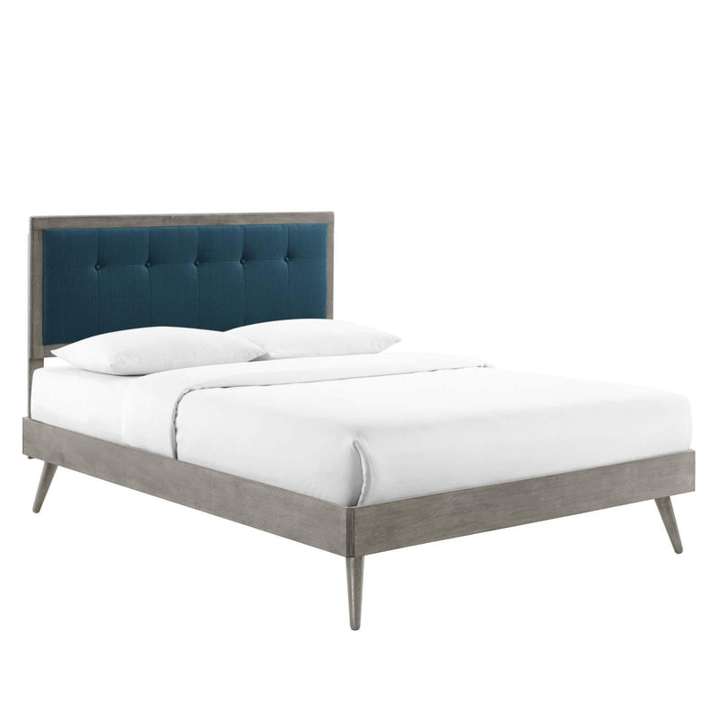 Willow Twin Wood Platform Bed With Splayed Legs