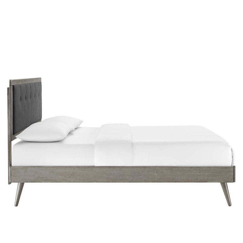 Willow King Wood Platform Bed With Splayed Legs