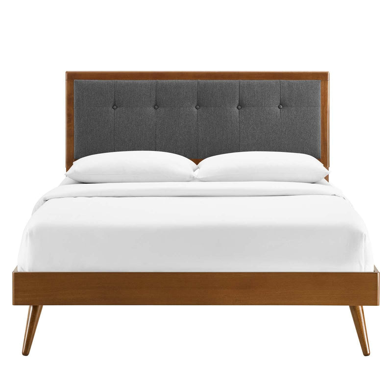 Willow King Wood Platform Bed With Splayed Legs