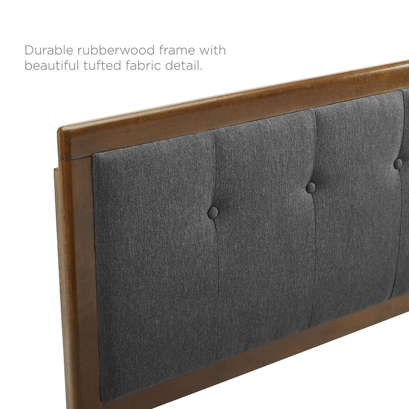 Draper Tufted Twin Fabric and Wood Headboard