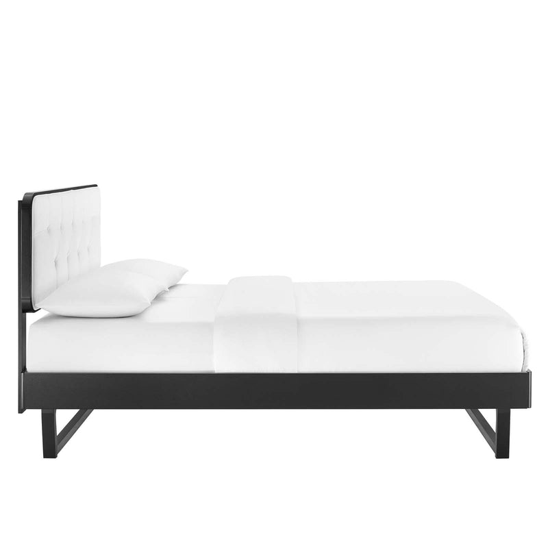 Bridgette King Wood Platform Bed With Angular Frame