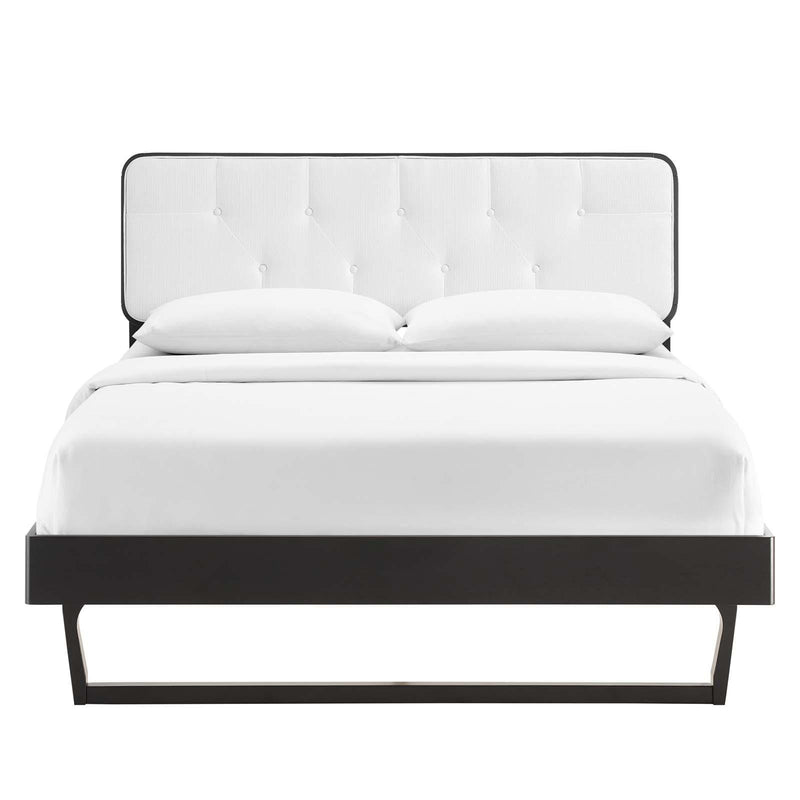 Bridgette King Wood Platform Bed With Angular Frame