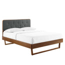 Bridgette King Wood Platform Bed With Angular Frame