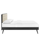 Bridgette Queen Wood Platform Bed With Splayed Legs