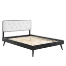 Bridgette Queen Wood Platform Bed With Splayed Legs